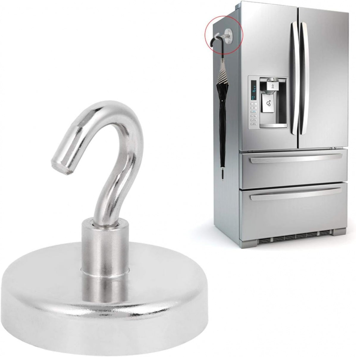 Stiprus neodimio magnetas | 51 mm iki 136 kg | žymėti, žvejoti, pakabinti, kelti paimti (NM2)