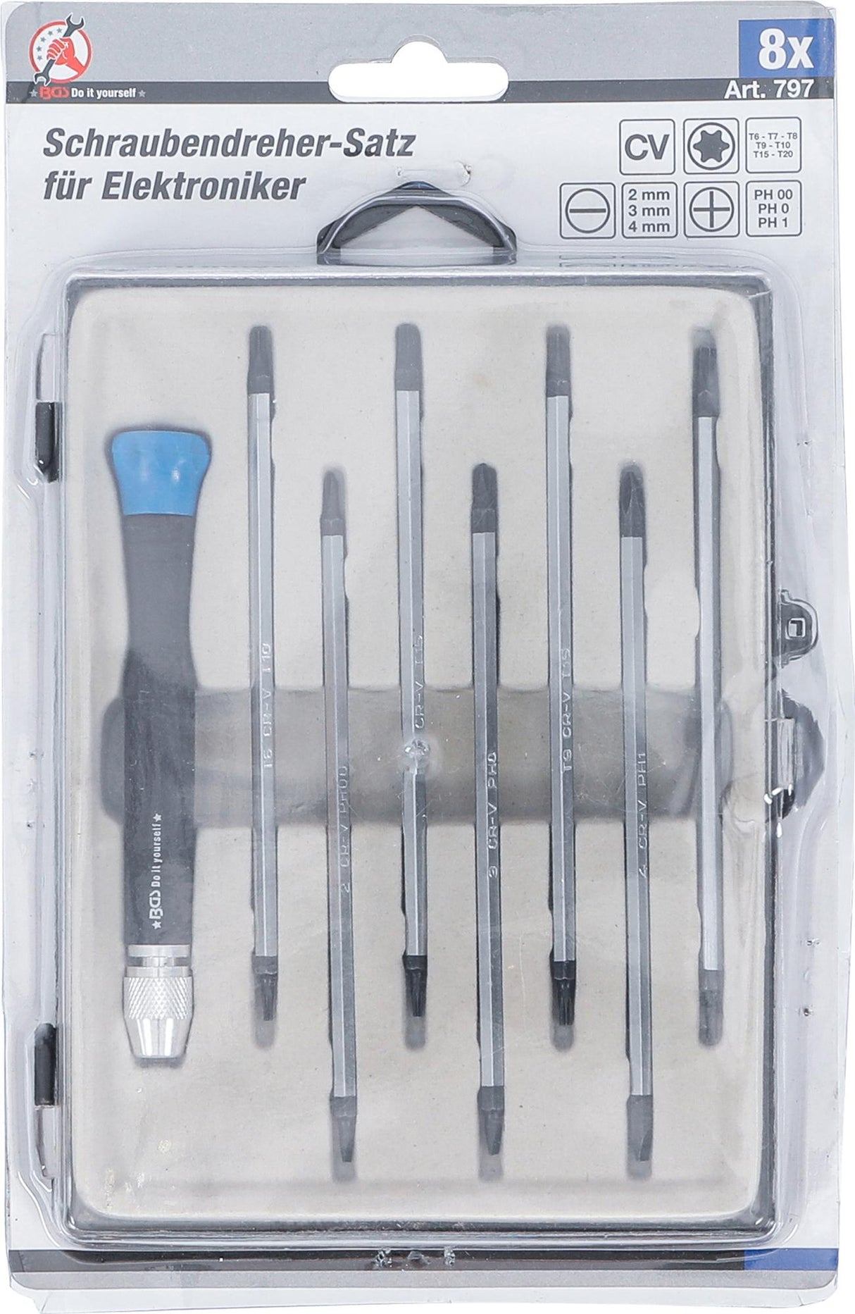 Atsuktuvų rinkinys | T-Star (Torx) / PH / SL | 8 vnt. (797)