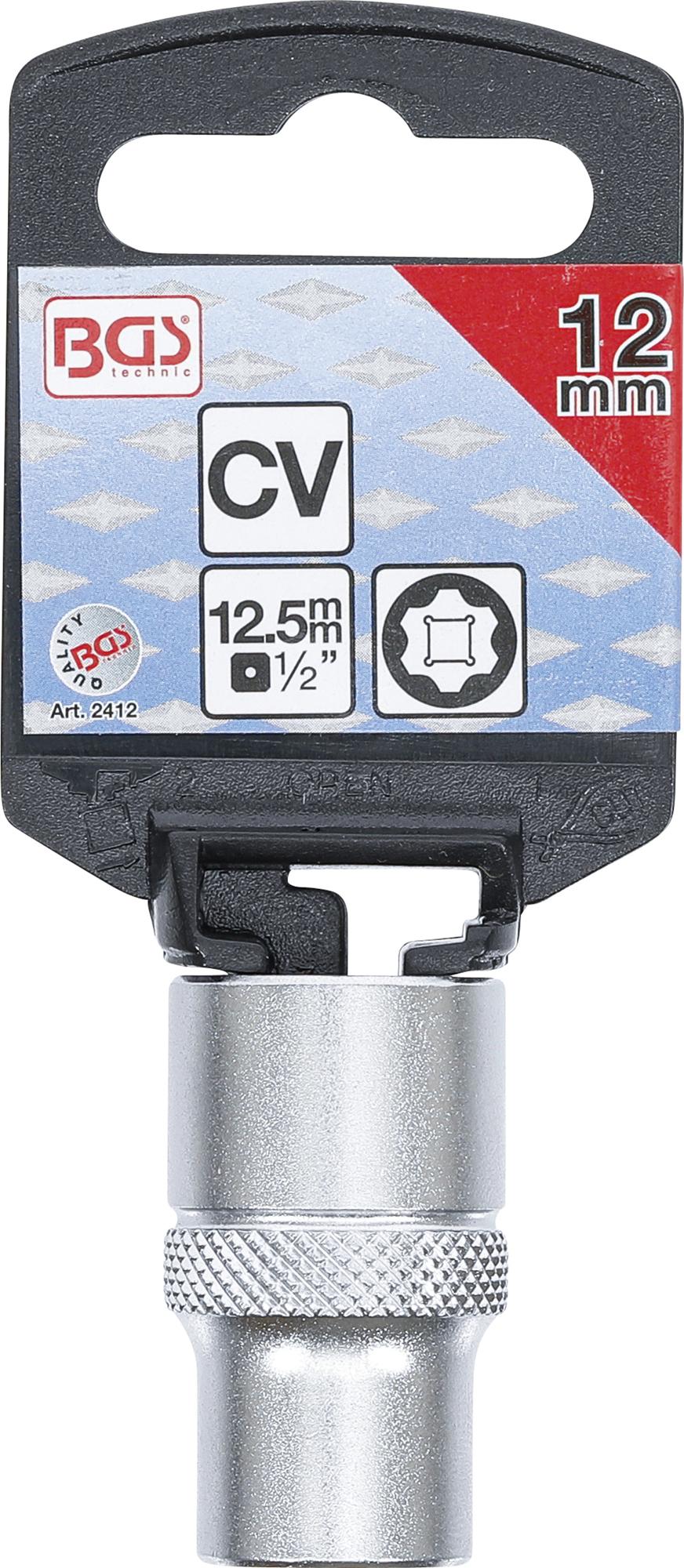 Galvutė šešiakampė | Super Lock | 12.5 mm (1/2") | 12 mm (2412)