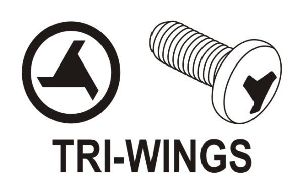 Antgaliai kryžminiai trikampiai 1/4", 2vnt, : NR1 X100MM; NR3 X100MM (YT-0496)