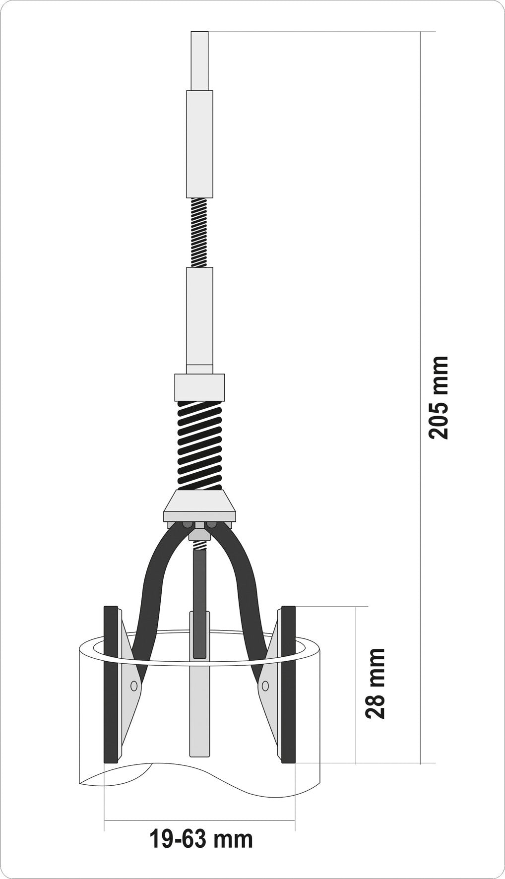 Cilindrų šveitiklis (Honas) 3-kojis | Ø 19 - 63 mm (YT-05810)