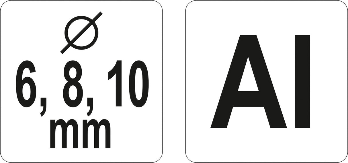 Universalus įrenginys, skirtas nustatyti skyles elementų prijungimui 6, 8, 10 mm (YT-44120)