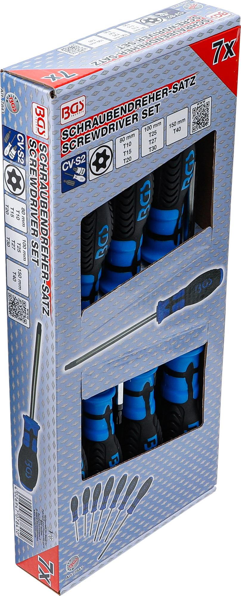 Atsuktuvų rinkinys | T-Star su skyle (Torx) | T10 - T40 | 7 vnt. (7841)