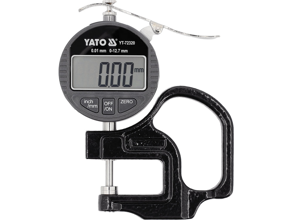 Mikrometras / storio matuoklis | skaitmeninis | 0-12.7 mm | 0.01 mm (YT-72320)