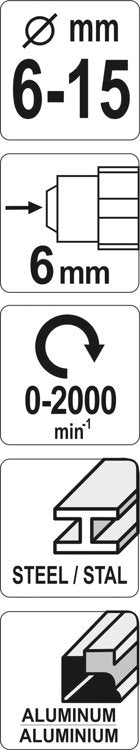 Freza metalui | 6 - 15 mm (YT-61701)