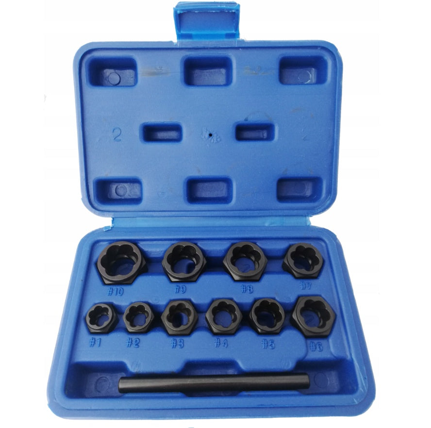 Specialus galvučių rinkinys / sraigtiniai ištraukikliai | 9 - 19 mm | 11 vnt. (SK201615)