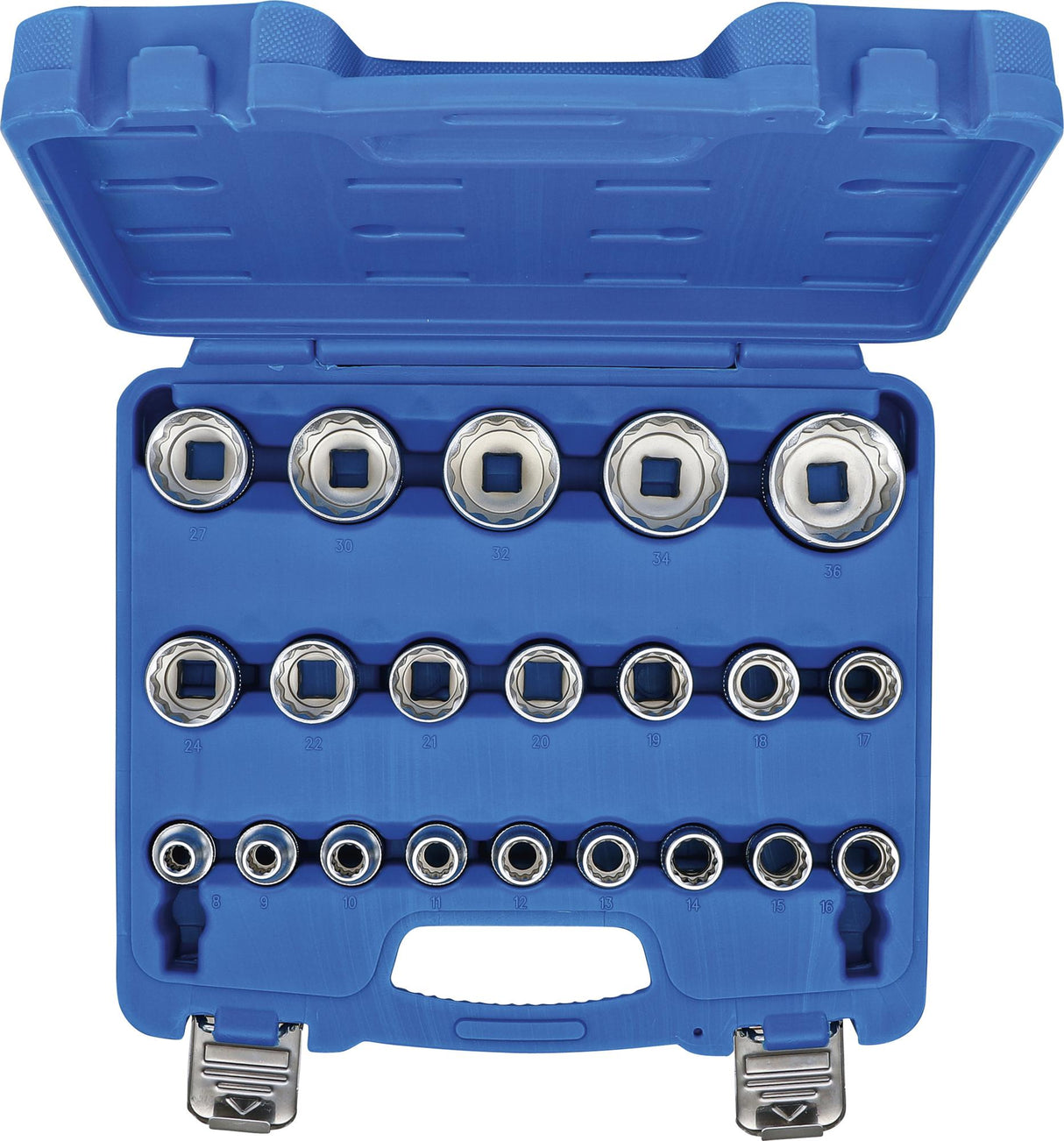 Galvučių rinkinys, 12 kampų | 12,5 mm (1/2") | 8 - 36 mm | 21 vnt. (2267)