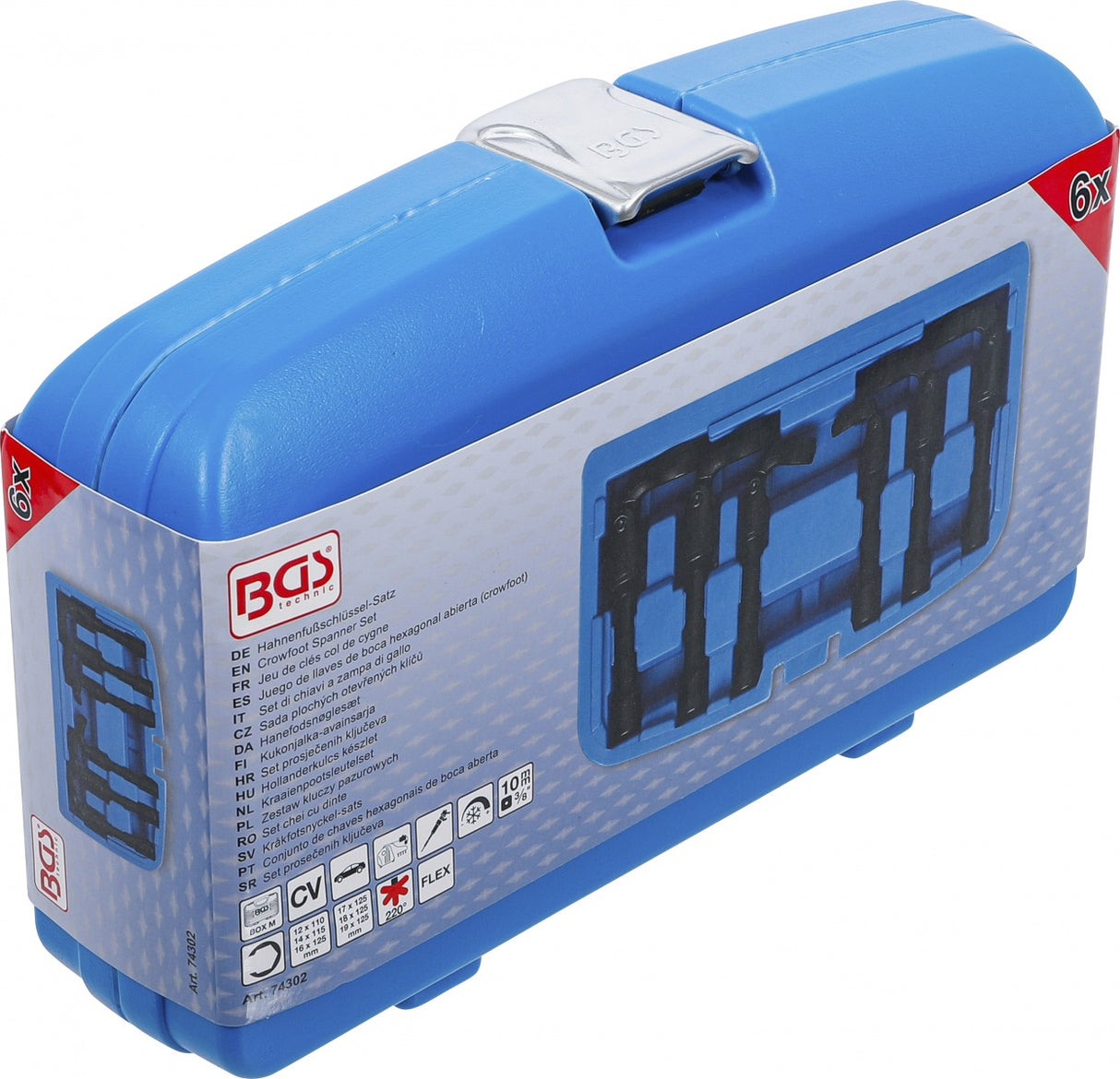 Veržliarakčių rinkinys | dyzelinių purkštukų linijoms | stabdžių žarnelėms | šarnyriniai | 6 vnt. (74302)