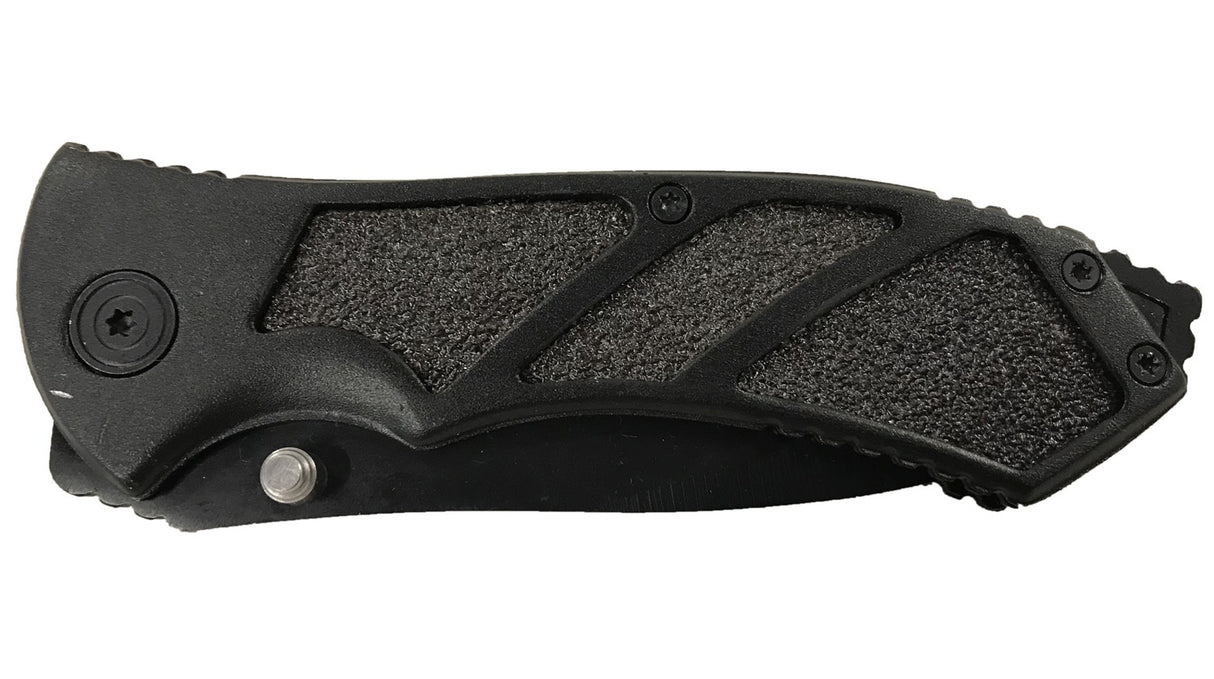 Lenktinis peilis | juoda apdaila su matine tekstūra | 16.3 cm (FK6)