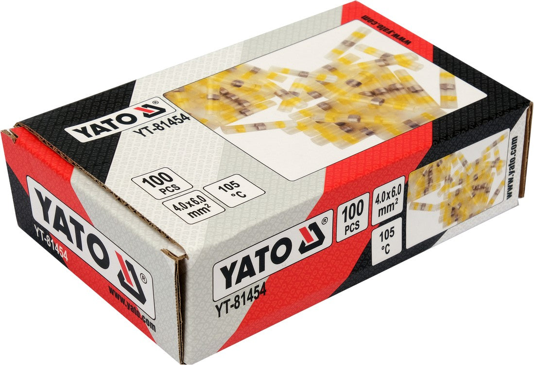 Termo gilzių / movų rinkinys | su alavu | 4-6 mm2 | 100 vnt. (YT-81454)