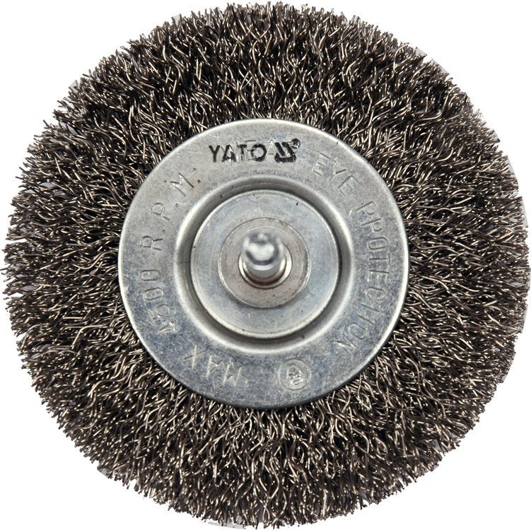 Diskinis šepetys su kotu | nerūdijantis plienas | INOX | 75 mm (YT-47568)