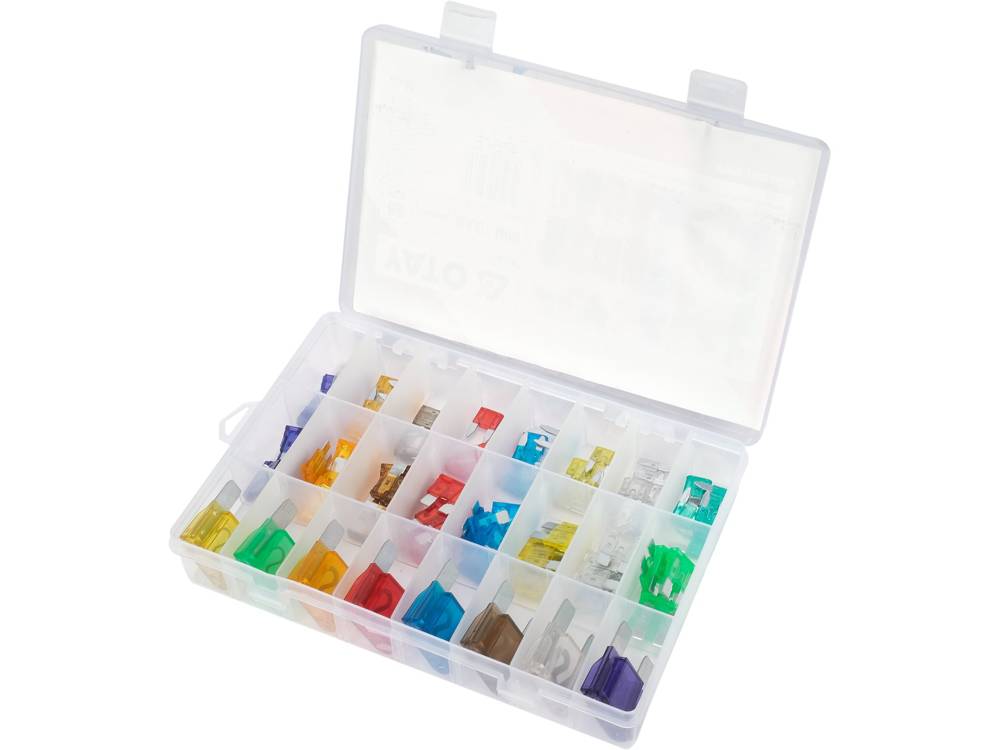 Automobilių saugiklių asortimentas | mini / standart / maxi | 88 vnt. (YT-83147)