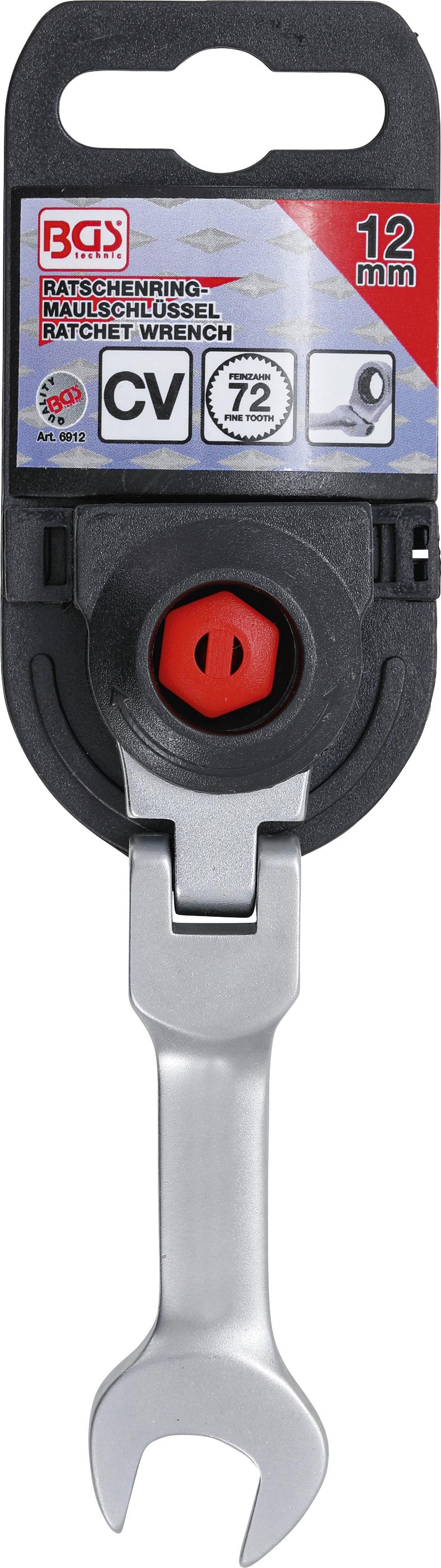 Kombinuotas raktas su terkšle | trumpas | šarnyrinis | 12 mm (6912)