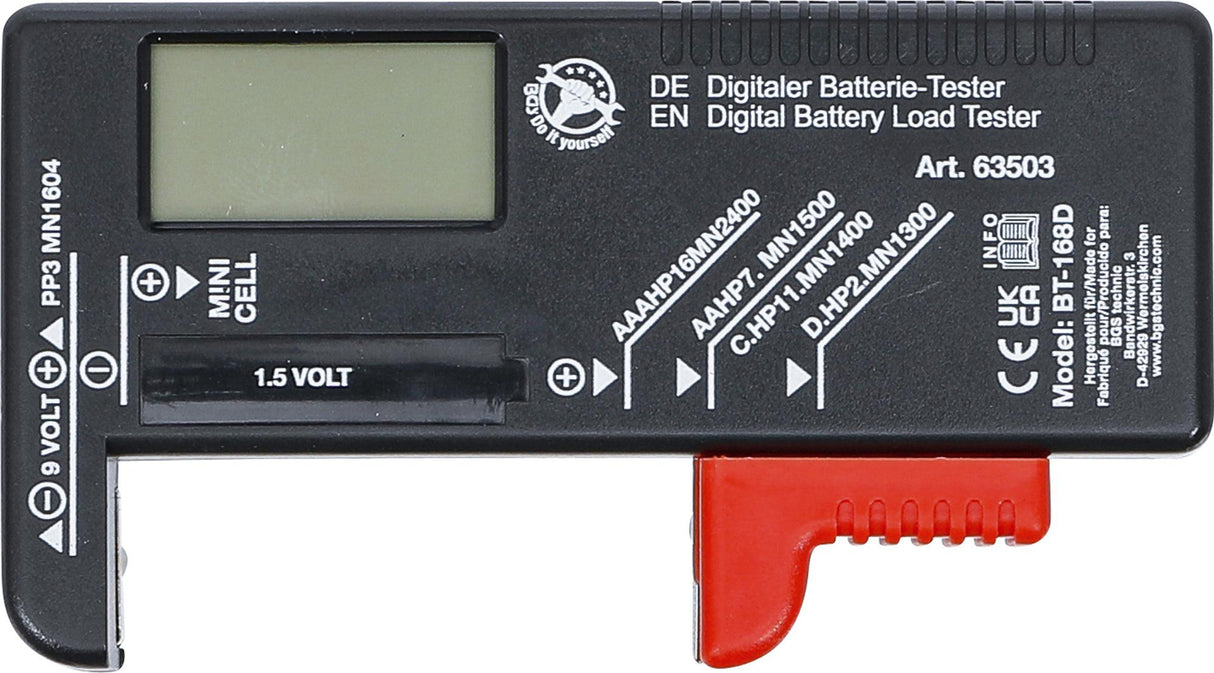 Цифровой тестер нагрузки батареи | 1,5 V / 9 V