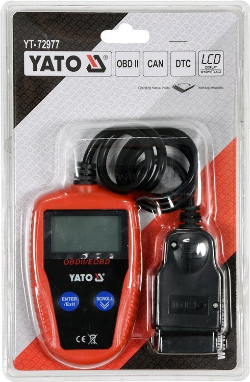 OBD II (EOBD) gedimų kodo skaitytuvas (YT-72977)