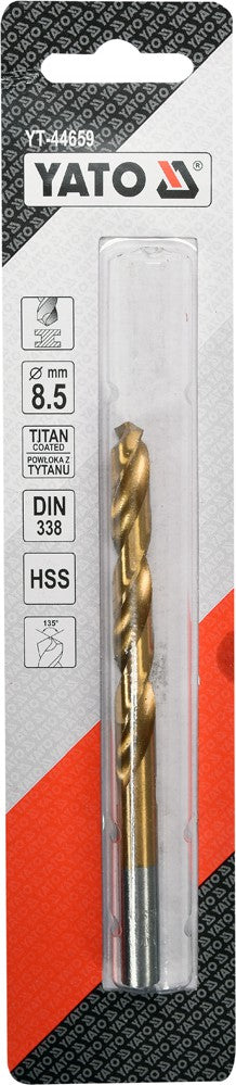 Grąžtas metalui HSS-TIN 8.5 mm (YT-44659)