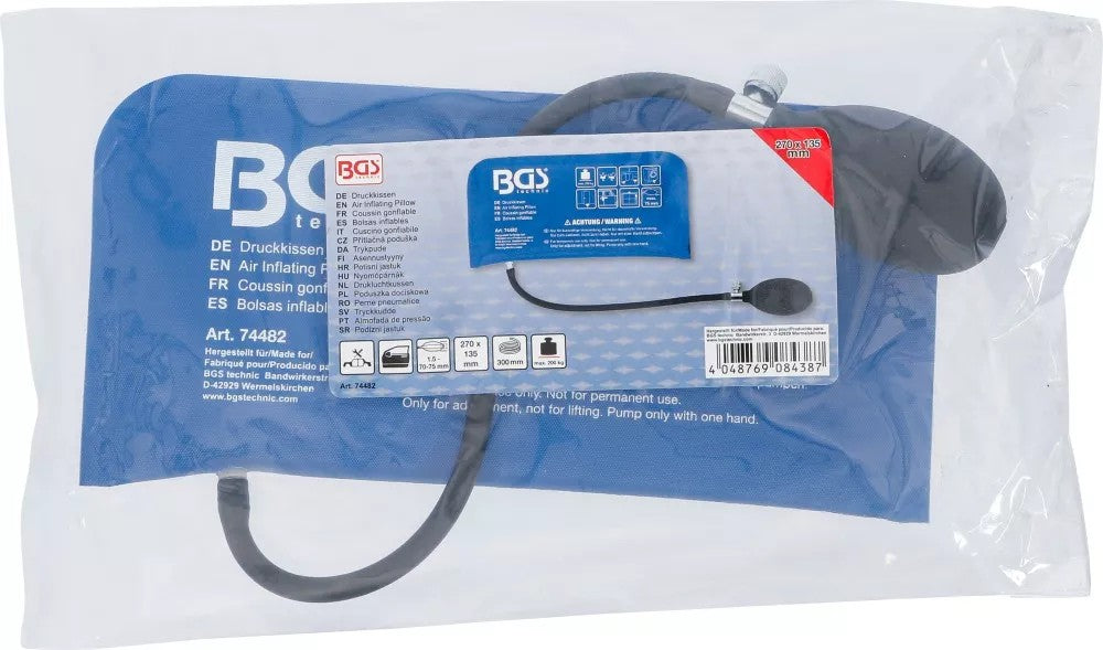 Oru pripučiama pagalvė | su rankiniu siurbliu | Stačiakampė | 270 x 135 mm | 200 kg (74482B)