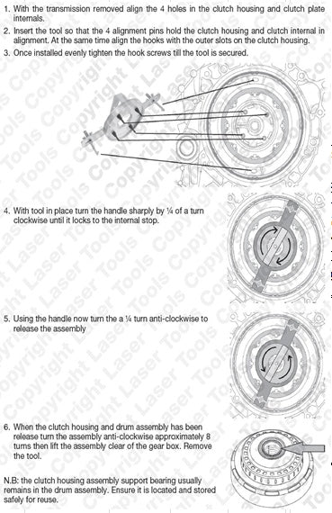 Dvigubos sankabos įrankis Volvo, Ford, Chrysler, Dodge (CTR06)