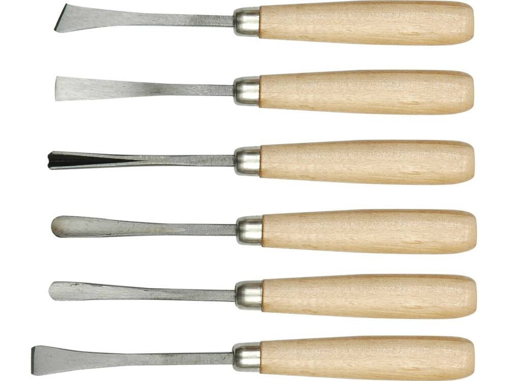 Kaltelių rinkinys | medinė rankena | 6 vnt. (25700)