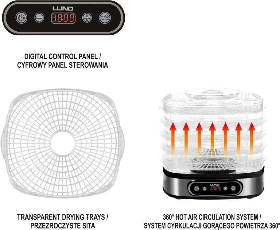 Сушилка для продуктов | 5 поддонов | с таймером | 420-500W