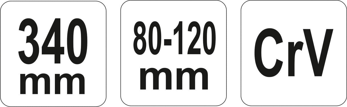 Raktas užmetamas šarnyrinis Cr-V, 80-120 mm (YT-01673)