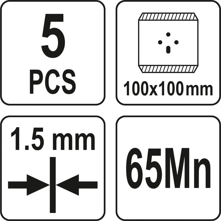 Grindų grandiklio pakaitinis peilis | 100 mm | 5 vnt. (YT-52843)