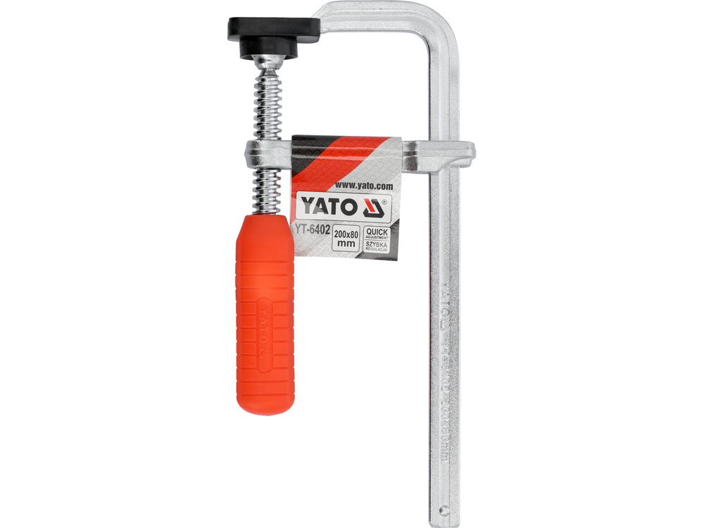 Spaustuvai F-tipo | kaltinis plienas | 200x80 mm (YT-6402)