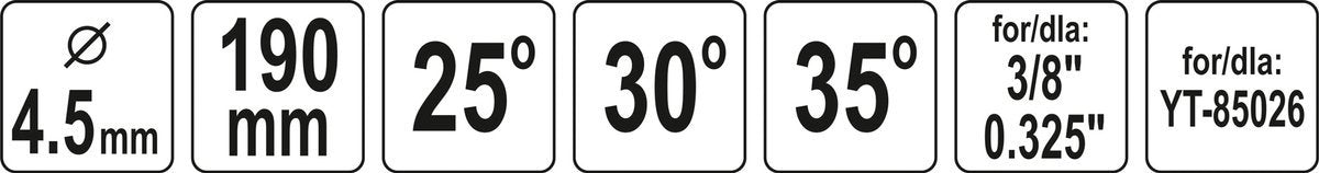 Kreipiančioji / gidas apvalioms dildelėms | 4.5 mm (YT-85045)