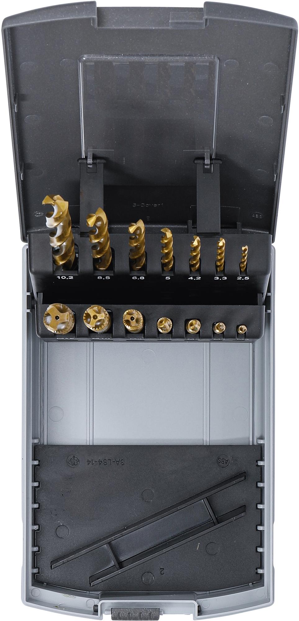 Grąžtų ir sriegiklių rinkinys | Titano nitridas | 14 vnt. (9296)