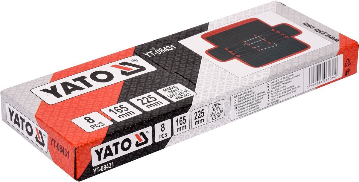 Kabliukų ir kabliukų su užapvalintais galais rinkinys | 8 vnt. (YT-08431)