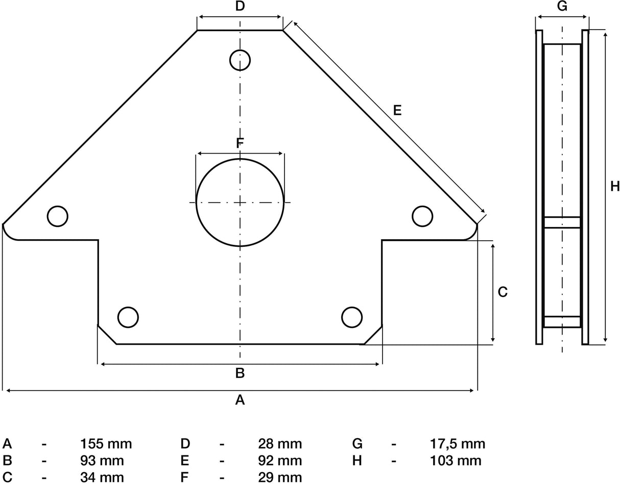 Magnetinis laikiklis suvirinimo darbams | su skyle | 22 kg (3008)