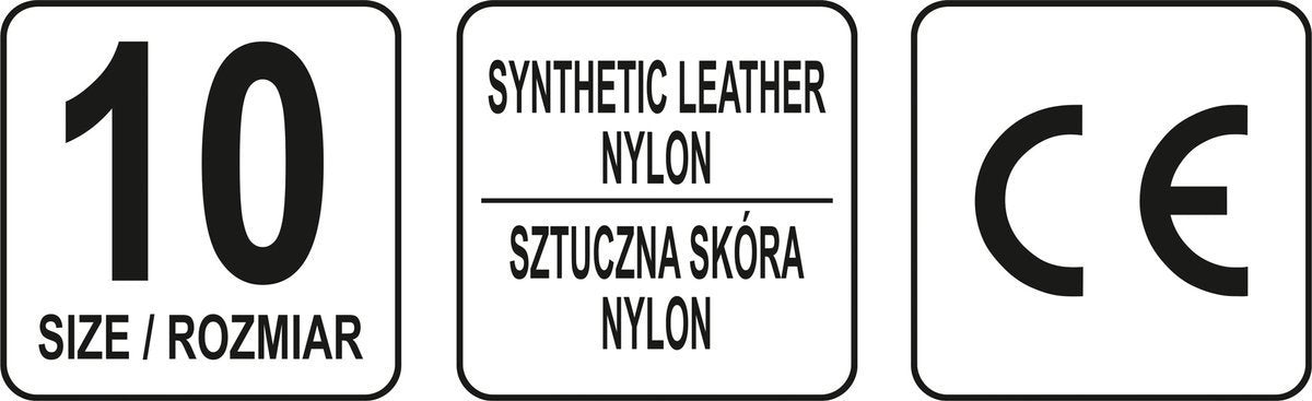 Pirštinės | atspindintis nailono audinys | 10 dydis (YT-74670)