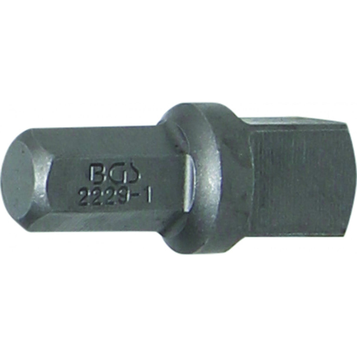 Adapteris 8 mm šešiakampis (5/16") - išorinis kvadratas 10 mm (3/8") | 30 mm (2229-1)
