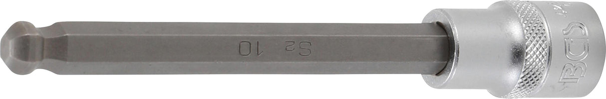 Antgalis įpresuotas į galvutę | ilgis 140 mm | 12,5 mm (1/2") | šešiakampis su šarnyru 10 mm (4258-10)