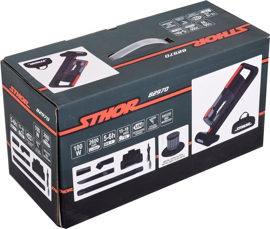 Automobilinis dulkių siurblys | turbo | akumuliatorinis | 100W (82970)