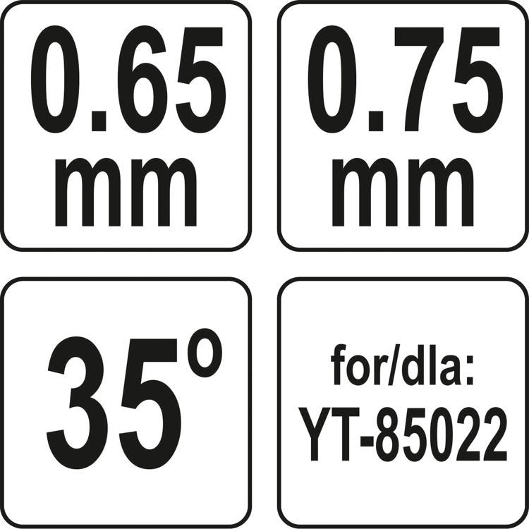 Gylio reguliavimo šablonas / liniuotė | Pjūklo grandinėms šlifuoti (YT-85052)