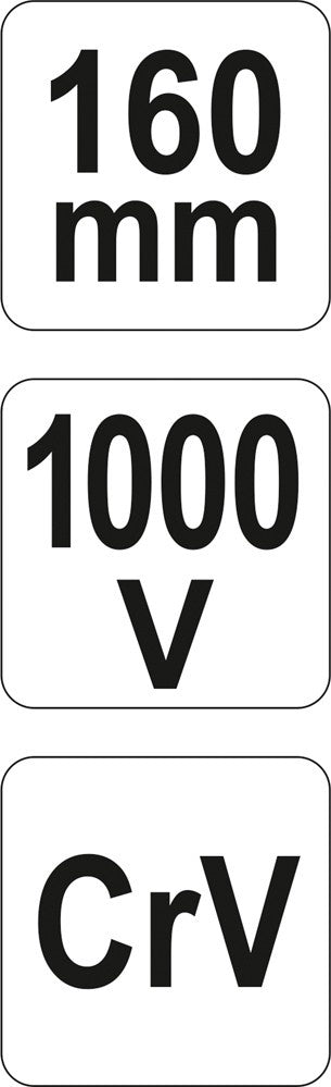 Replės aukštos įtampos laidams šoninio kirpimo 160mm, VDE 1000V (YT-21158)