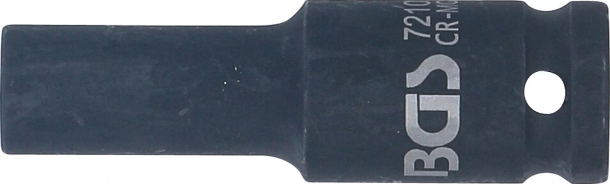 Galvutė smūginė šešiakampė ilga | 12,5 mm (1/2") | 10 mm (7210)