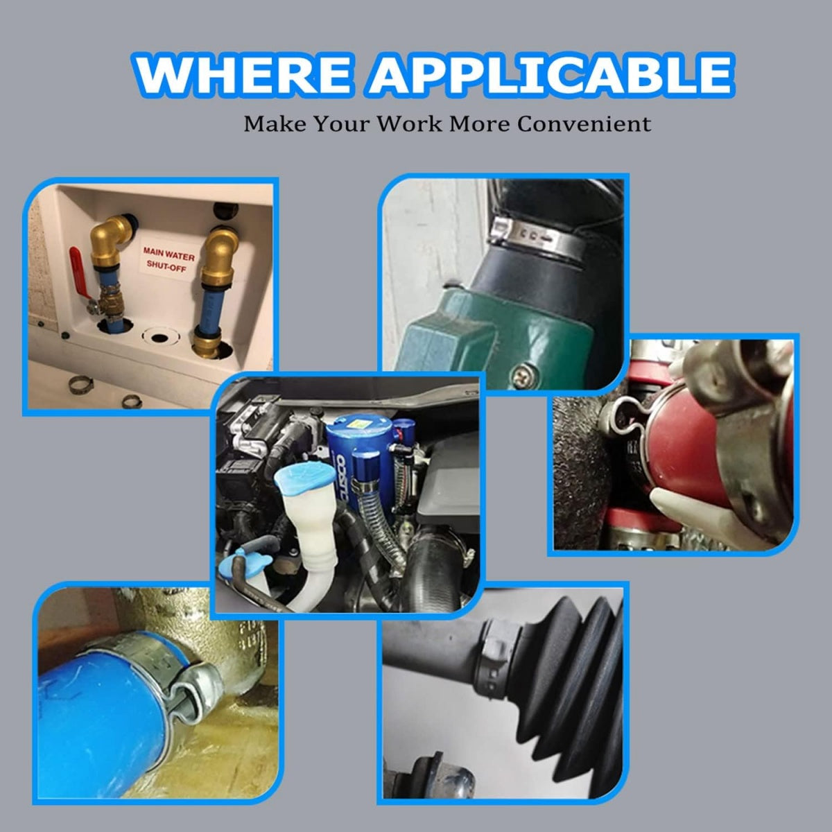 Nerūdijančio plieno sąvaržų užspaudimo replės | PEX CINCH | su rinkiniu (CH31)