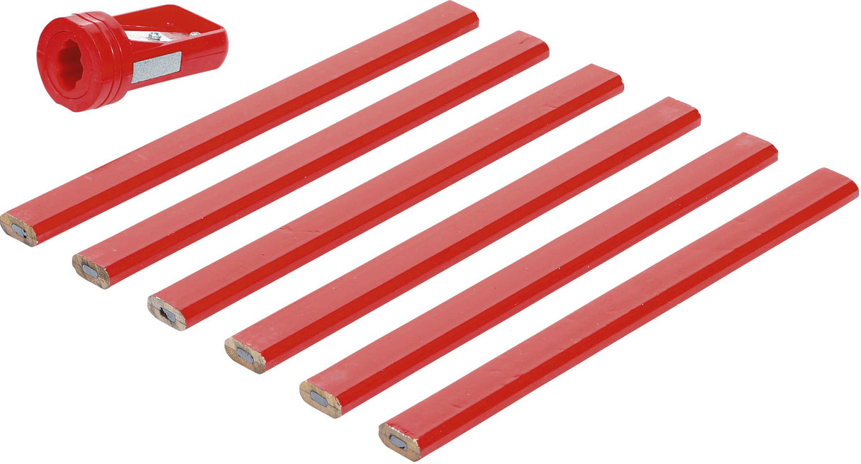 Dailidės pieštukai | 175 mm | su drožtuku | 7 vnt. (85853)