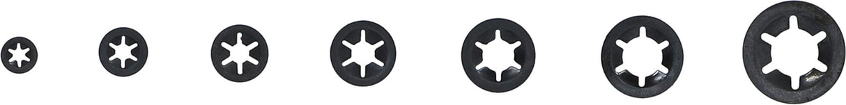 Prispaudžiamų poveržlių / fiksuojamų poveržlių asortimentas | M3 - M12 | 340 vnt. (74414)