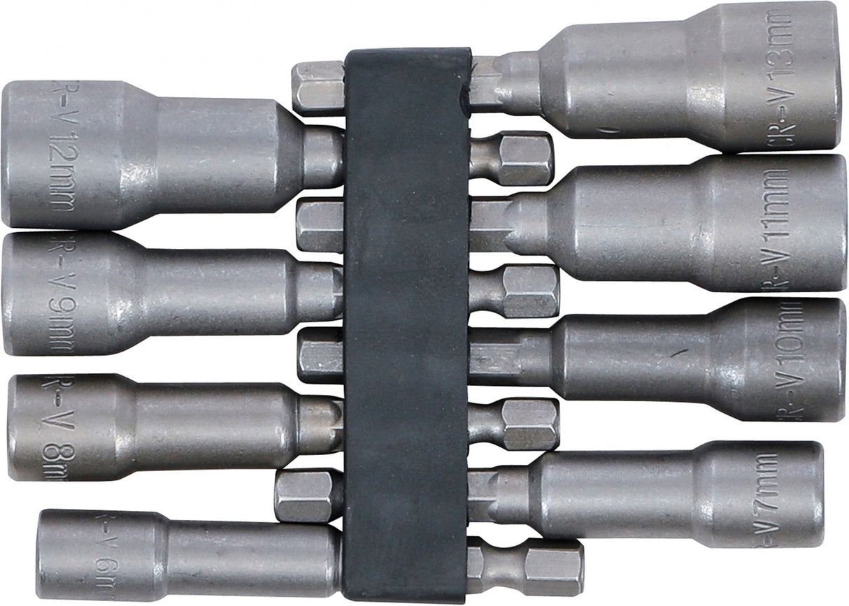 Antgalių / galvučių rinkinys šešiakampės | 6.3 mm (1/4") | 6 - 13 mm | 8 vnt. (2758)
