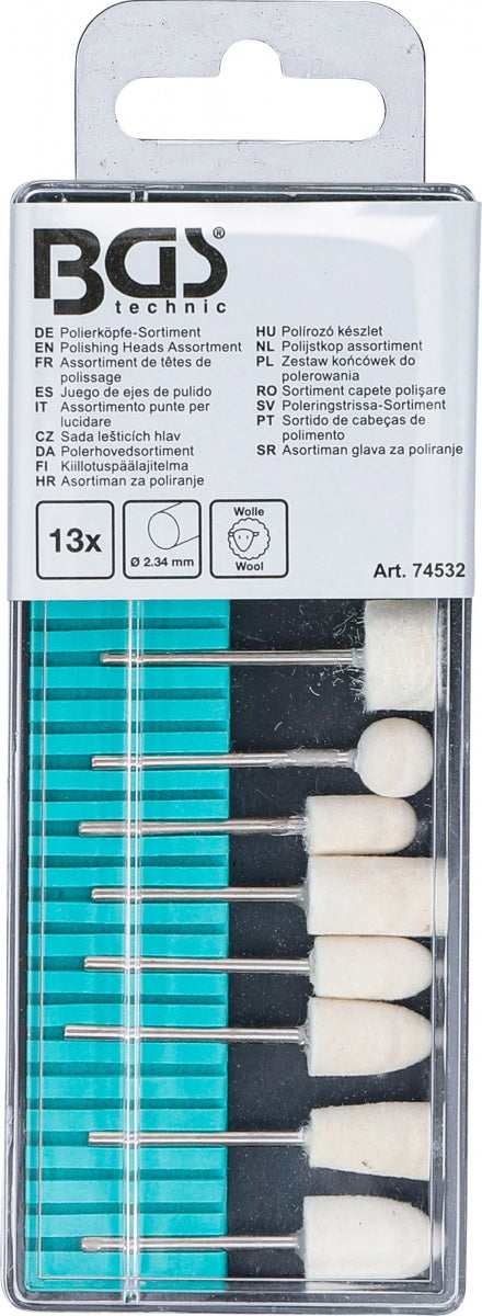 Poliravimo galvučių asortimentas | 13 vnt.(74532)