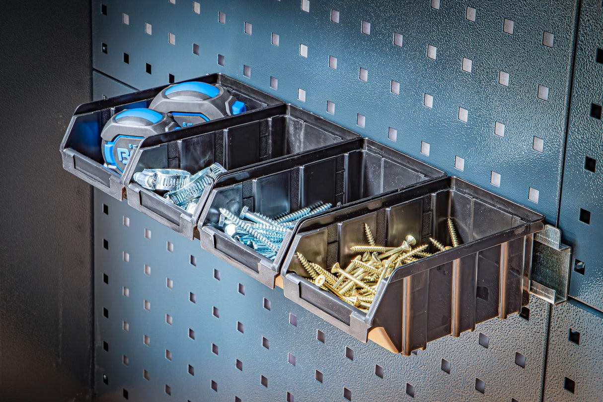 Набор коробок для визуального хранения | с подвесной рейкой | для системы хранения | 4 шт.