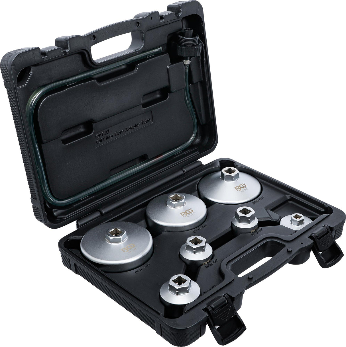 Alyvos filtro veržliarakčių rinkinys | su alyvos filtro išleidimo žarna | VAG, BMW, Citroën, Peugeot, Ford, Mercedes-Benz, Opel, Volvo | 8 vnt. (72054)