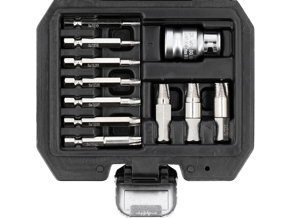 Antgalių rinkinys | sugadintiems T-Star (Torx) su skyle | 11 vnt. (YT-04582)