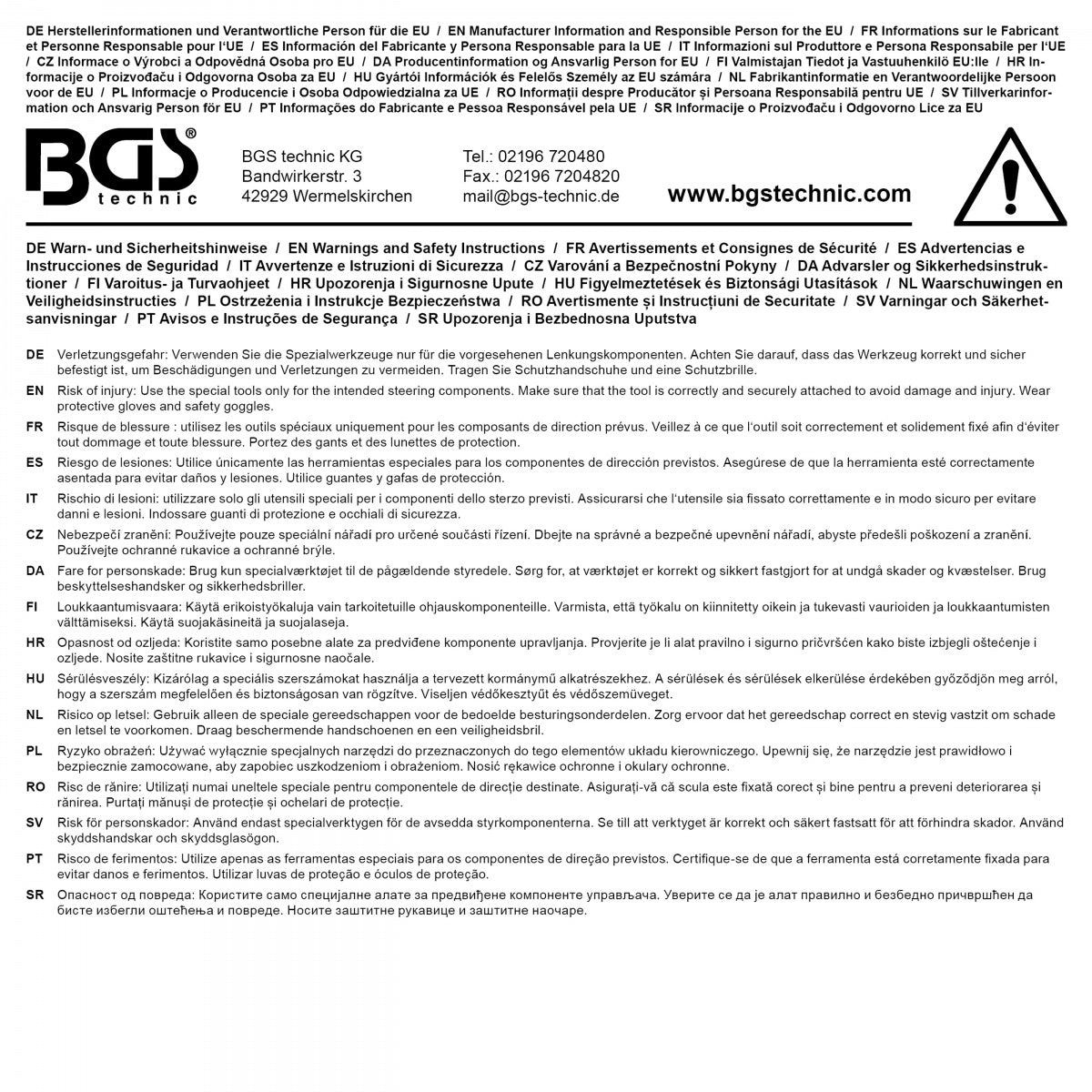 Ratų posvyrio kampo reguliavimo raktas | VAG | 18 mm (74666)