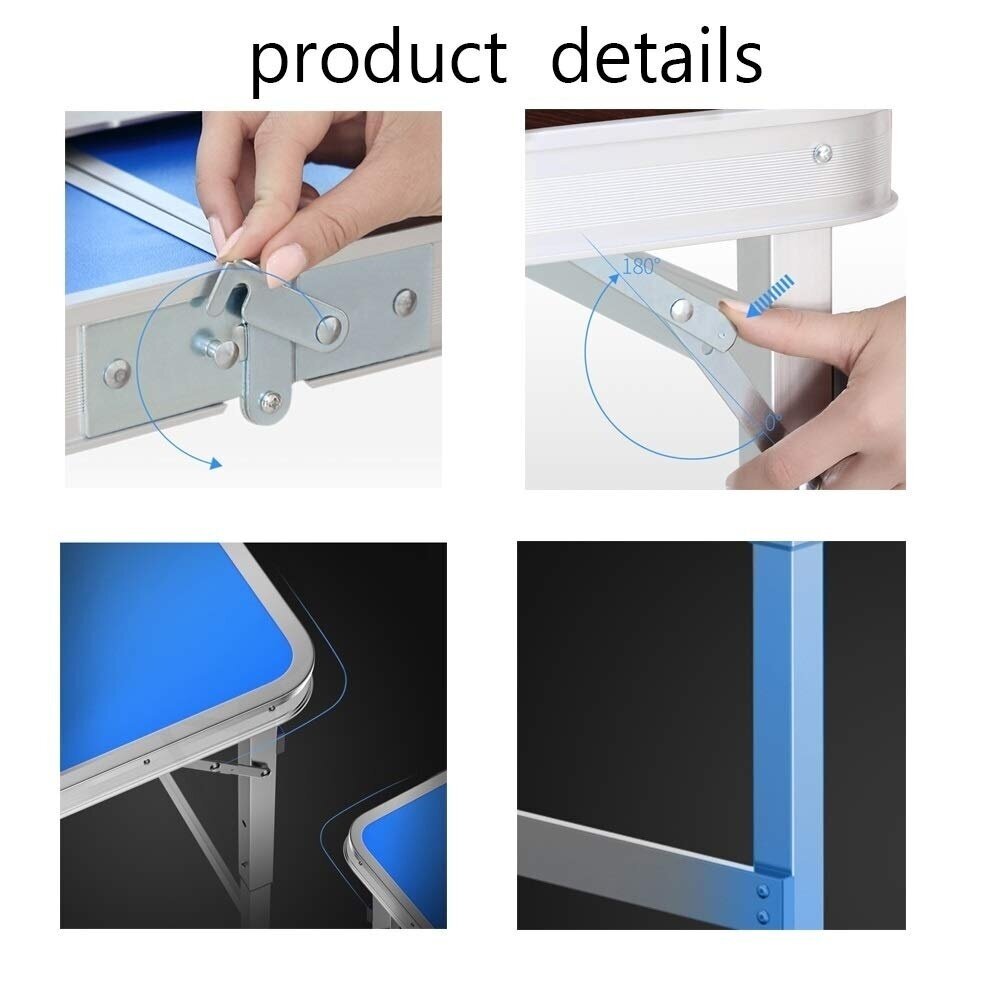 Sulankstomas stalas / prekystalis | aliuminis | kvadratinis vamzdis | reguliuojamas aukštis (LC02)