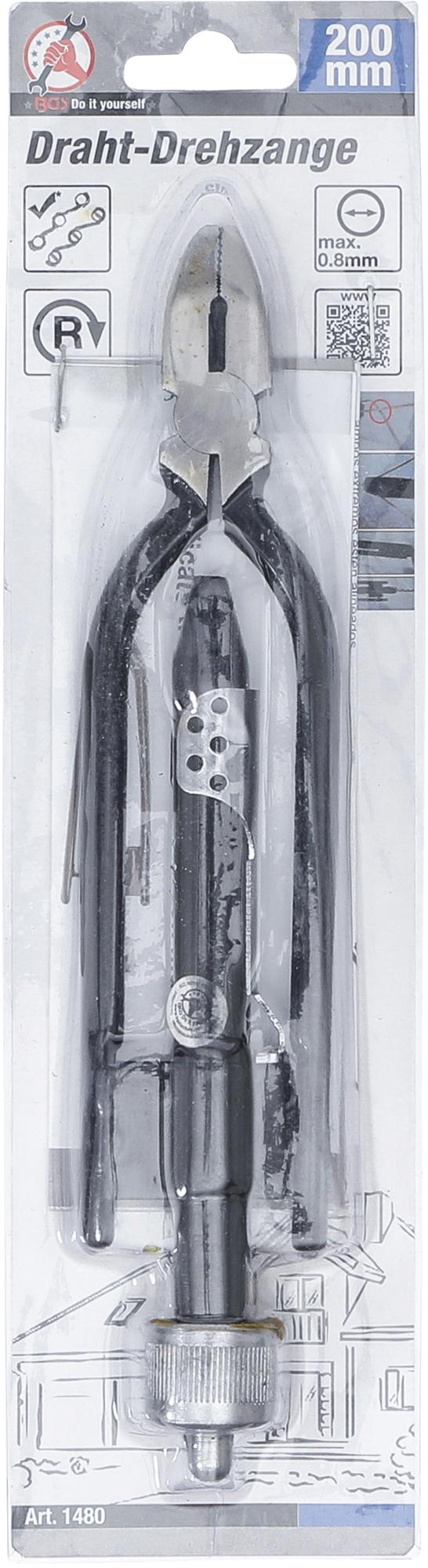 Armatūros susukimo replės | su spyruokle | 200 mm (1480)