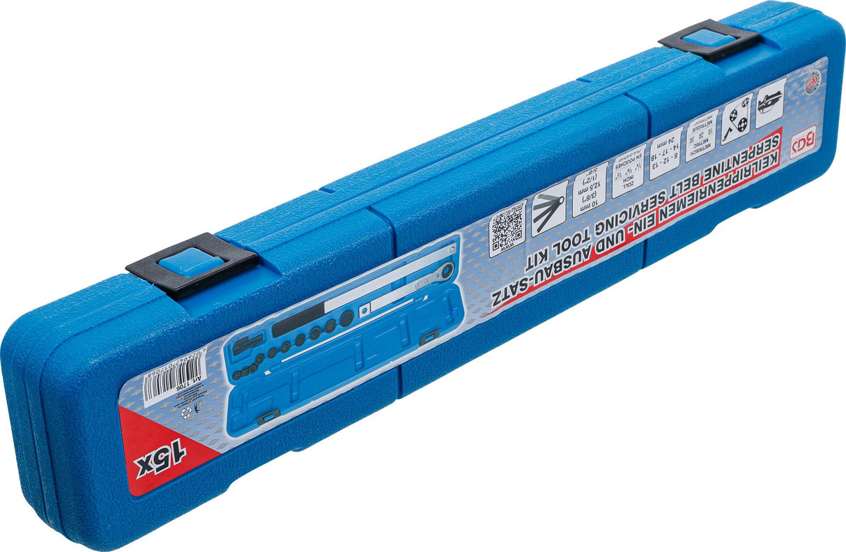 Diržo aptarnavimo įrankių komplektas | 10 mm (3/8") + 12,5 mm (1/2") (1706)